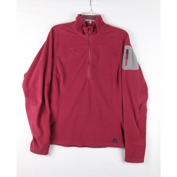 Eddie Bauer First Ascent Women's Large 1/2 Zip Fleece Magenta Pullover Jacket - Picture 1 of 8